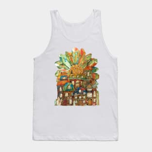 Whimsical House Abstract Tank Top